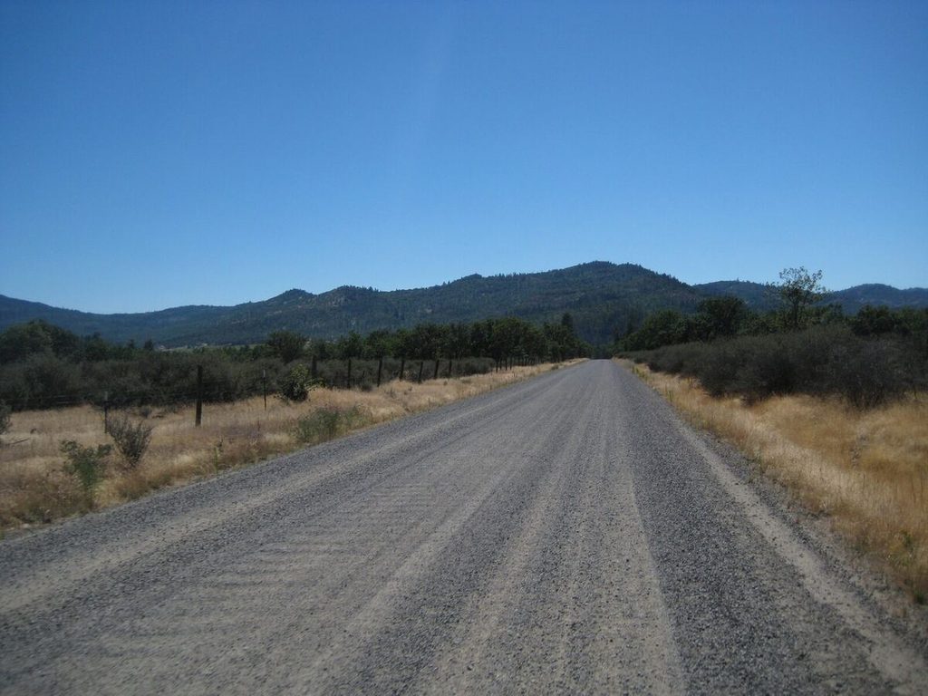 Gravel for the final two miles of Salt Creek Road.