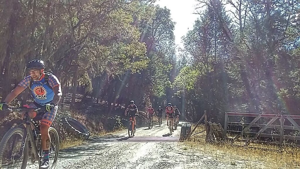 The crew still feeling chipper as we roll up Forest Creek. The smiles were about to fade.