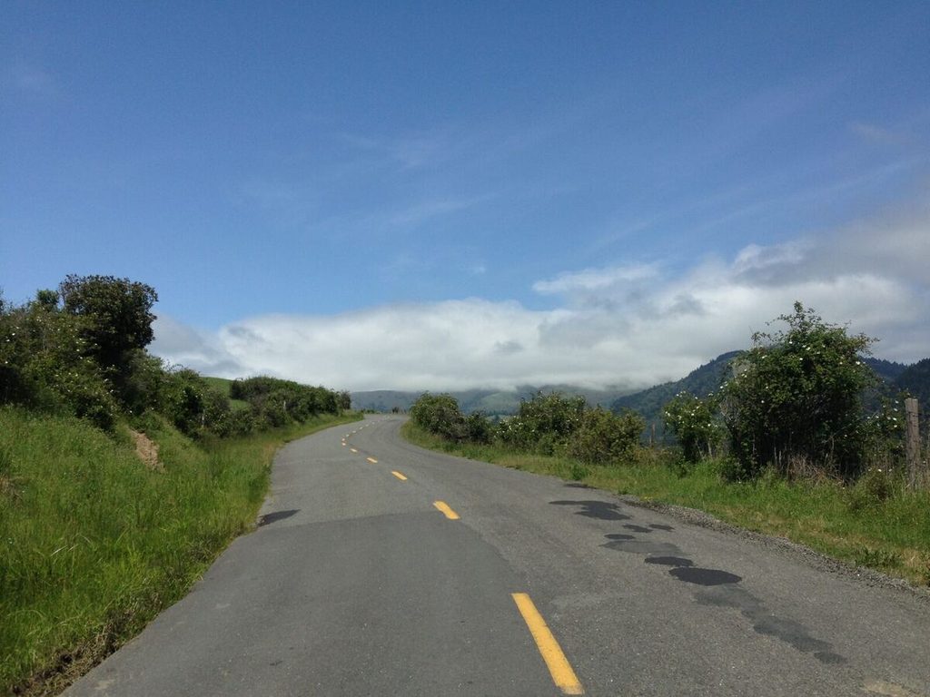 Typically bad pavement, typically amazing views.