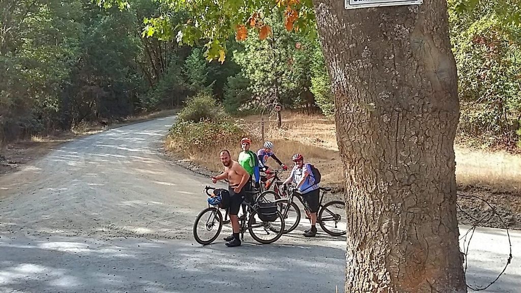 Jacob's group took an alternate route to Griffin Lane, but we managed to cross paths right at the top. Jacob was so enthusiastic about what was waiting ahead of us that he apparently felt the need to partially strip and do his best pro wrestler impression. Yeah Brotherrrrr....