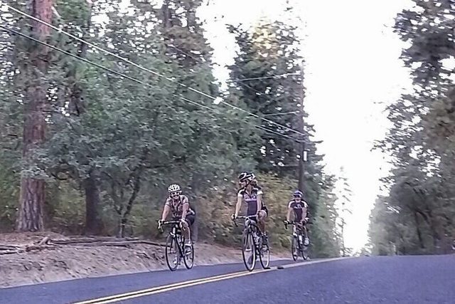 Those girls can ride!! Old Military Rd doesn't scare them!