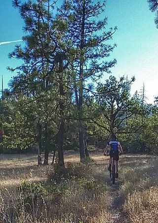Jared loving a little Lost Creek single track.