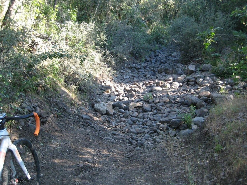 Hike-a-bike for all but the most intrepid riders on fat tires.