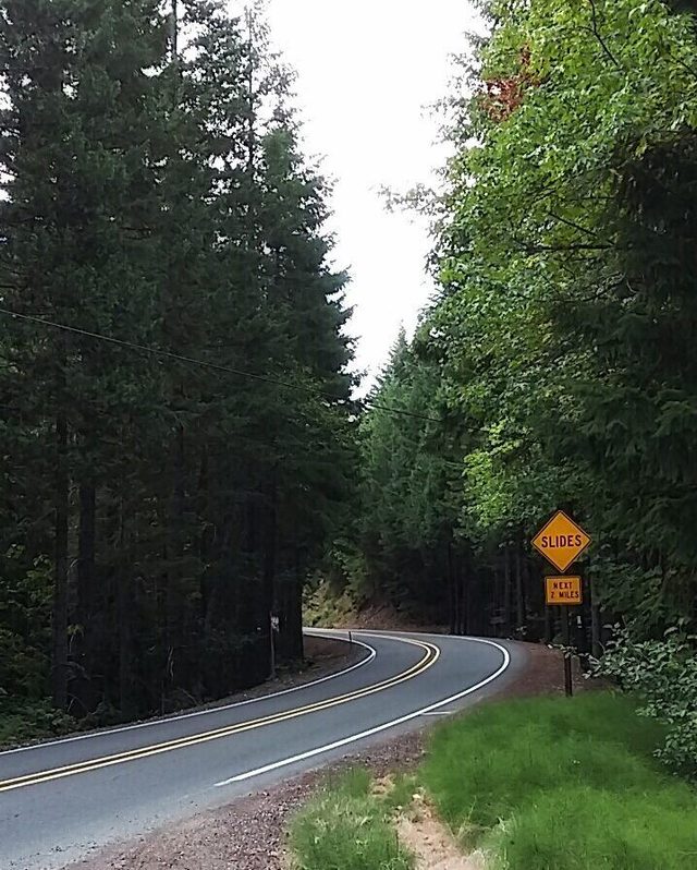 And, finally!! Pavement. I was 10 miles north of Trail on Hwy 227. What a fun descent that was on fairly new pavement most of the way to Hwy 62.