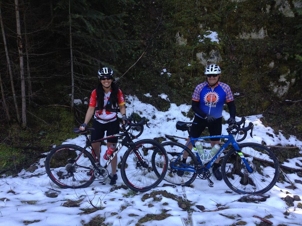 There was even a little bit of leftover snow!