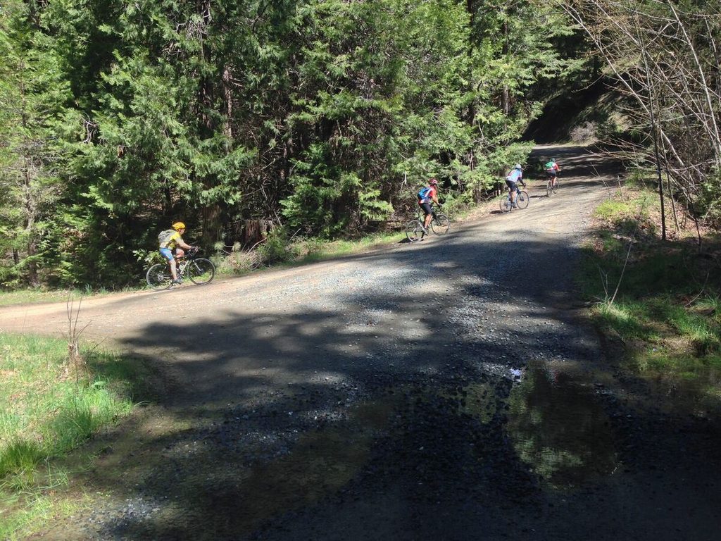 An especially steep part near the top.