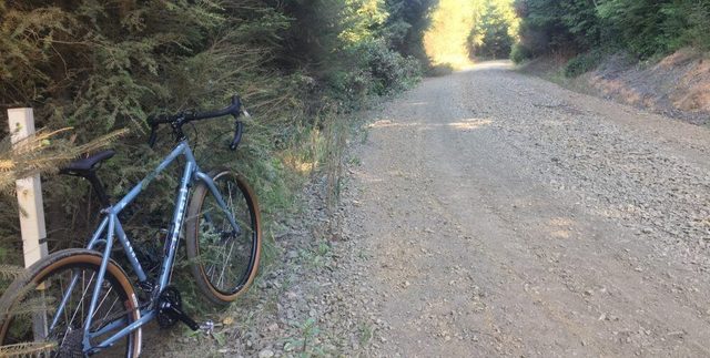 Ascending some coastal gravel.